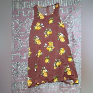 Lemon Print Sleeveless Dress